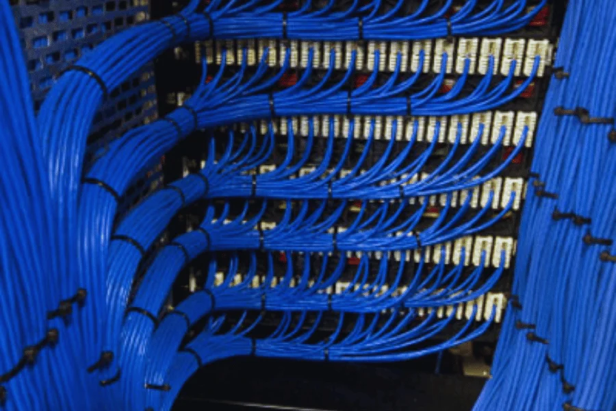 Dressed CAT6A cable bundle